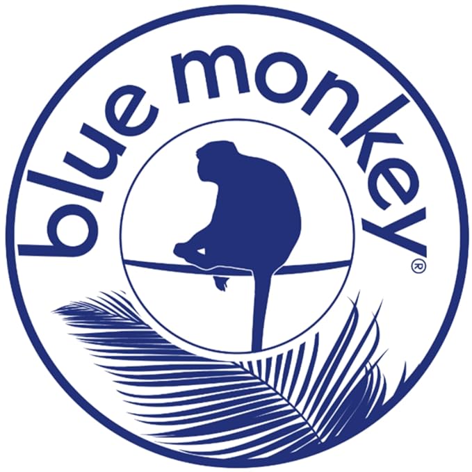Blue Monkey Sparkling Lychee Juice - Real Fruit Juice No Sugar Added All Natural Lightly Carbonated Halal Certified - Refreshing Tropical Sparkling Water Alternative - 11.2oz (330ml) 12 Pack (11.2