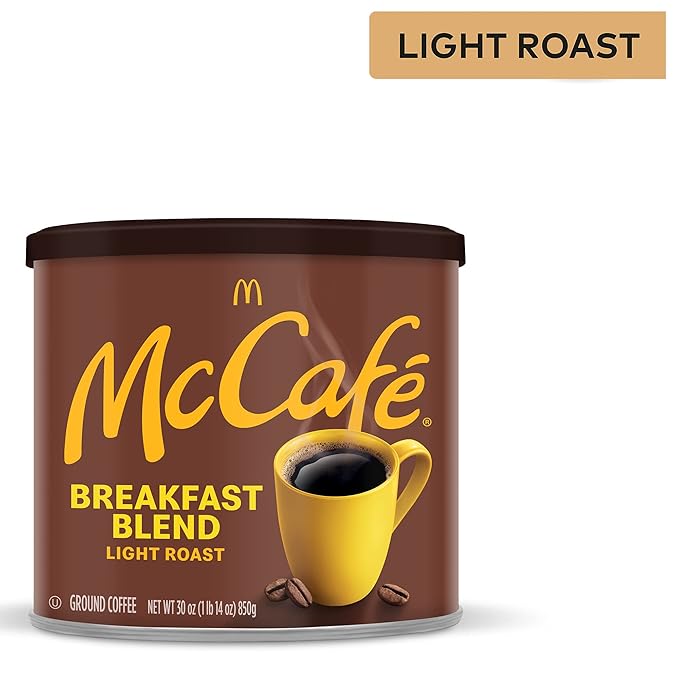 McCafe Breakfast BlendLight Roast Ground Coffee30 oz Canister(Pack of 2)