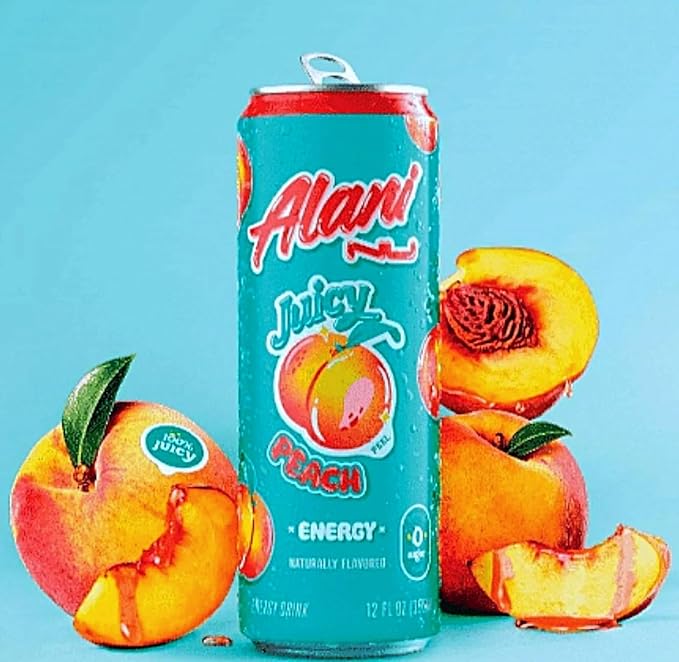 Alani. Nu Energy Drink Variety Pack | (Pack Of 12) | 4 Different Flavors : Orange Kiss Pink Slush Juicy Peach and Cherry Slush -12 fl. oz - By The Munchie Mix