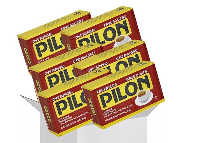 Pilon Ground Espresso Coffee 10oz | 284g (Pack of 06)