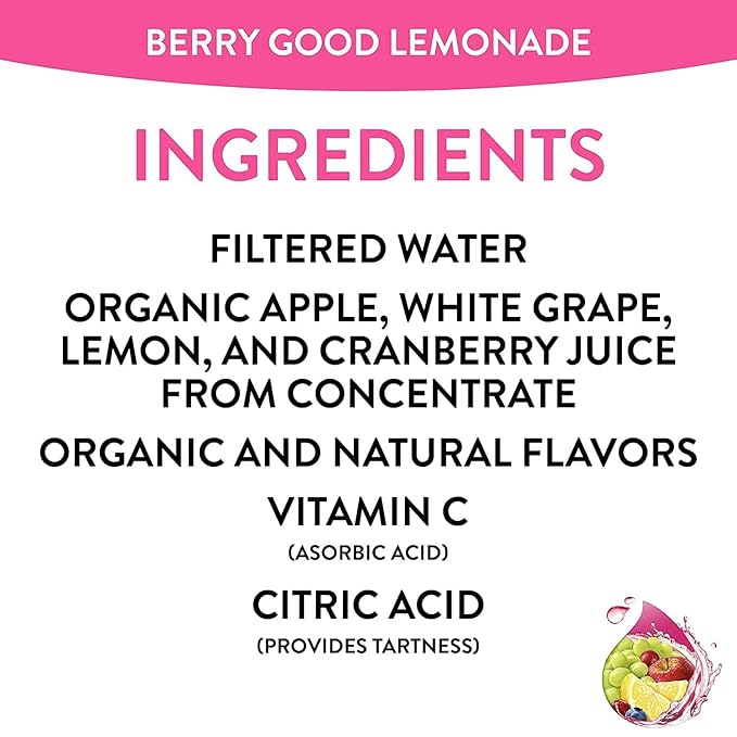 Honest Kids Berry Berry Good Lemonade Juice Drink 6.75 Fluid Ounce - 8 per pack - 4 packs per case.4