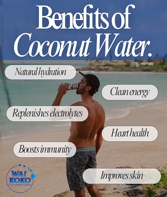Wai Koko Coconut Water - CERTIFIED ORGANIC Coconut Water 1L (6pk)
