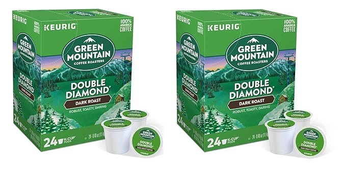 Green Mountain Coffee Roasters Double Diamond coffee single serve capsules for Keurig K-Cup pod brewers (48 Count)