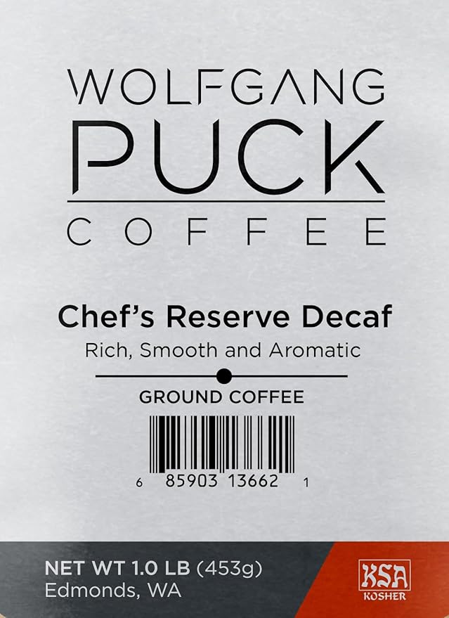 Wolfgang Puck Coffee Chef's Reserve Decaf Ground Coffee 1-Pound (Pack of 3) (014662)