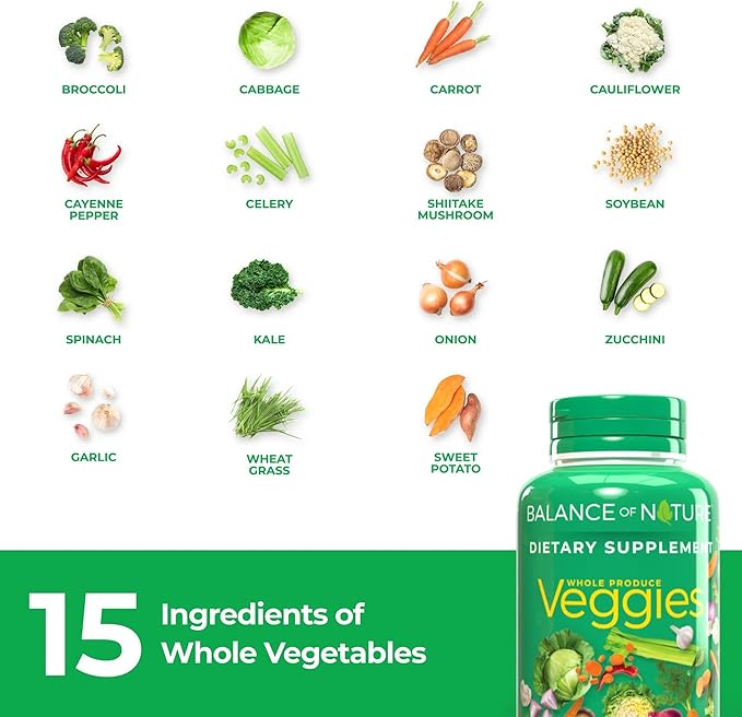 Balance of Nature Whole Veggies Supplement with Superfood Vegetables