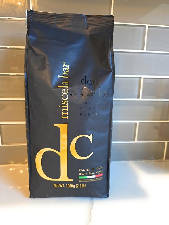 Carraro Don Carlos Premium Blend Whole Bean Coffee Italian Roasted Espresso Beans 1000g (2.2 lb)