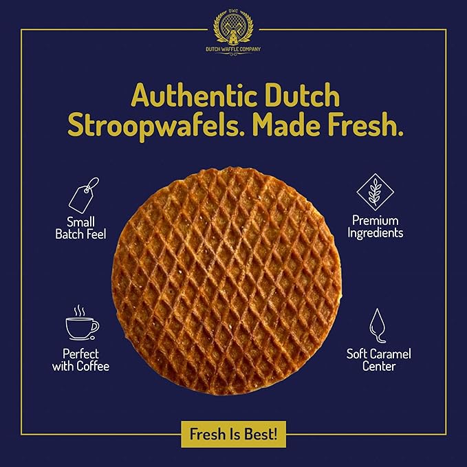 Dutch Waffle Company Cinnamon Stroopwafel Flavored Ground Coffee 12 oz Arabica Coffee with Caramel Brown Sugar &amp Butter Cookie Notes Limited Edition
