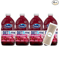 Ocean Spray Diet Cran Raspberry Juice Drink 64 fl oz Plastic Bottle 4 Pack + 15 Sugarcane Disposable Straws by KOOL8SHOP Infinite Deals
