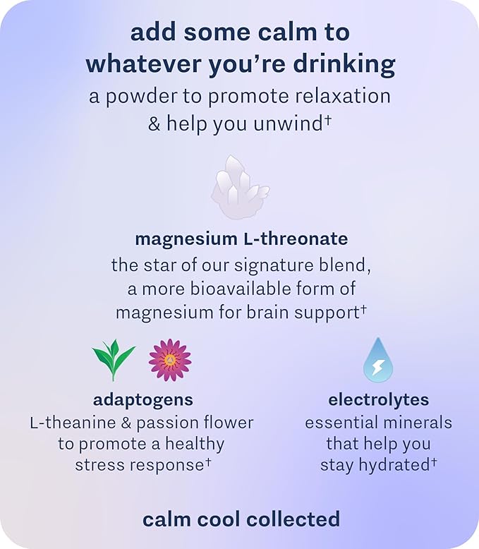 Recess Mood Powder Magnesium L-Threonate Blend with Passion Flower L-Theanine Electrolytes Magnesium Calm Support Powder Supplement -Sampler Pack Pack of 15