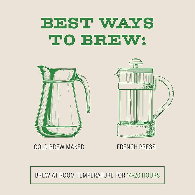 Bizzy Organic Cold Brew Coffee | Bundle | Coarse Ground Coffee | Dark &amp Bold 1 LB + Espresso Blend 1 LB | 2 Pack