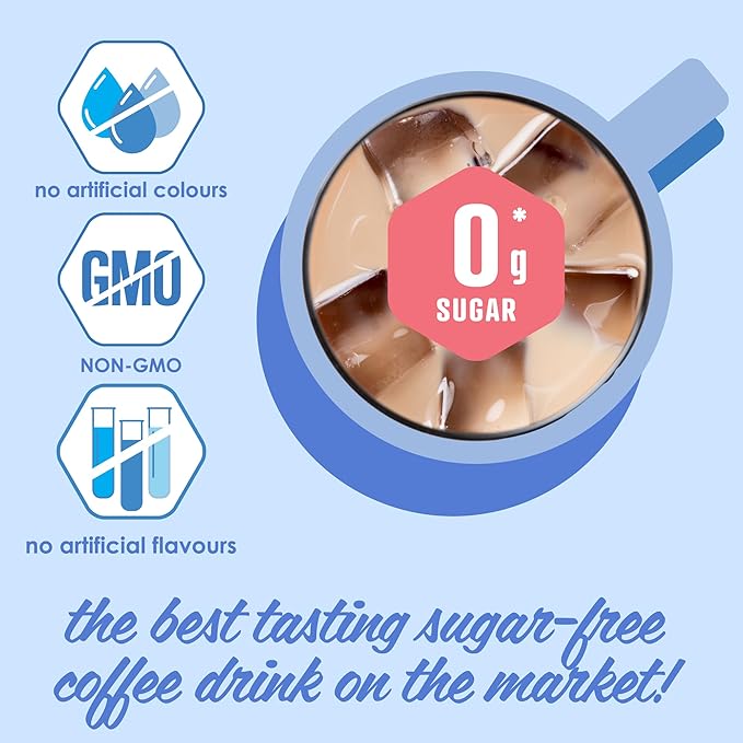 Joyburst Coffee Frappe Vanilla Flavor Ready-to-Drink Iced Coffee Beverage 0g Sugar 3g Carbs 50 Calories 9g Protein Non-GMO 12 Pack (325 mL Bottles)