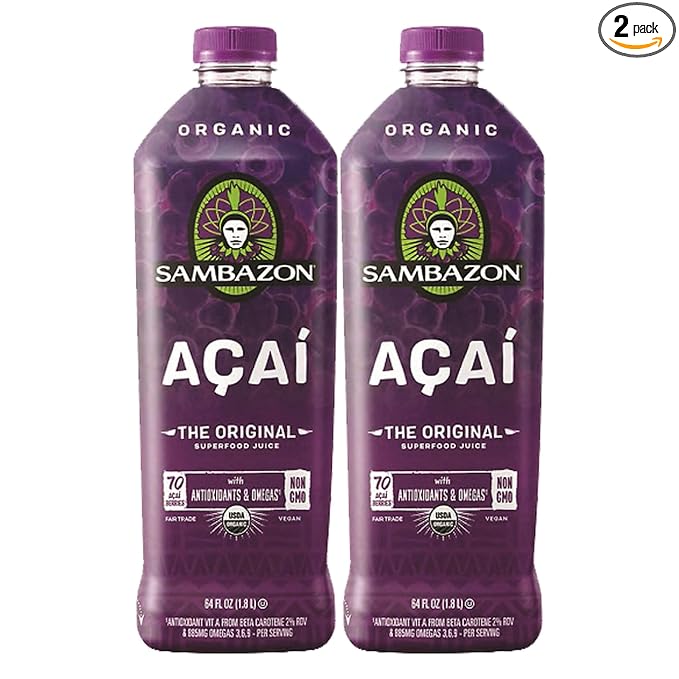 Sambzon Organic Acai Juice 64 fl. oz. (2 Pack)