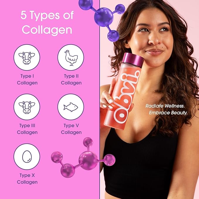 Obvi Collagenic Burn Powder | Collagen Peptide Blend with GBB Ashwagandha &amp Green Coffee | Boosts Metabolism Energy and Wellness | Supports Skin Hair Nails Joints | Cherry Limeade 25 Serving