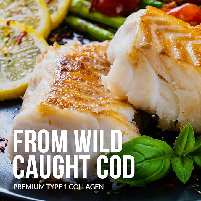 NAKED Marine Collagen Peptides Protein Powder - Unflavored - from Wild Caught Cod - Paleo Friendly Non-GMO Soy-Free Gluten-Free - 47 Servings