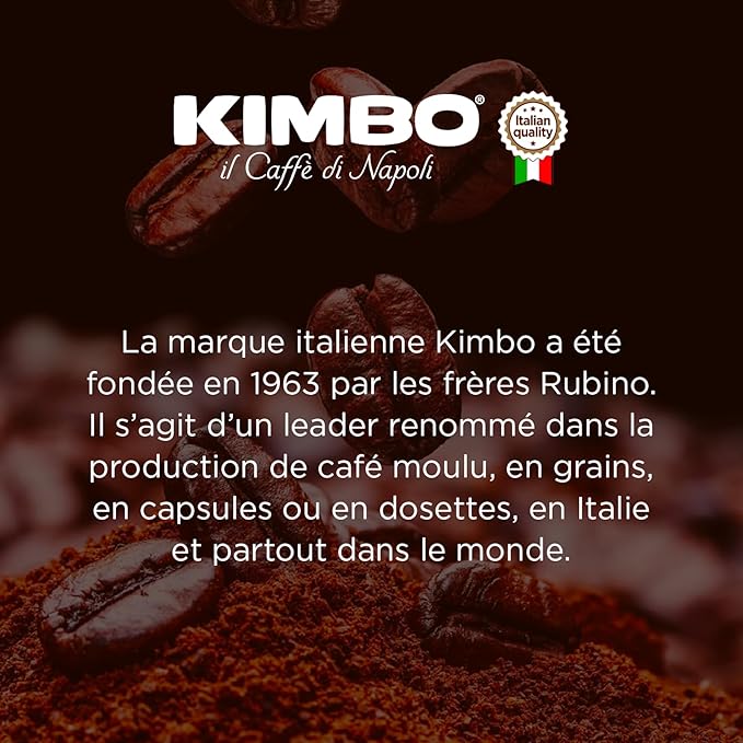 KIMBO - Barista Espresso Napoli Coffee - Coffee Capsule - Authentic Italian Coffee - Intensity 10 / Medium-Dark Roast - Box of 100 Capsules Compatible With Nespresso
