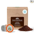 Love Grown Plastic-Free Coffee Pods 100% Arabica Single-Serve Cups Compostable Non-GMO - Compatible with Keurig Coffee Pods Machines and K-Cup Brewers Extra Dark Roast Flavor Box of 15