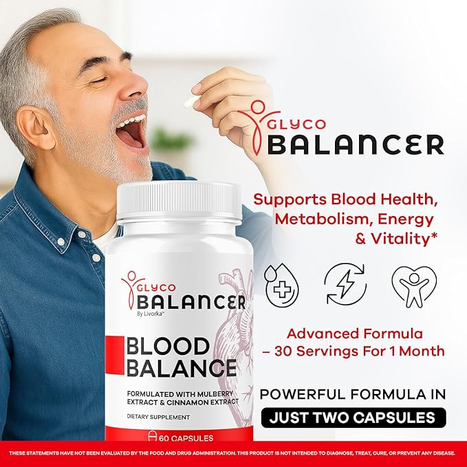 (2 Pack) Glyco Balancer Capsules - Official GlycoBalancer Supplement Support Pills Advanced Formula All Natural Premium Ingredinets for Health Support Vitamins and Wellness 120 Capsules for 2 Months