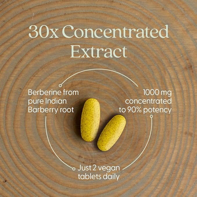 New Chapter Berberine Supplement - Super-Potent Berberine 1000 mg 30x Concentrated Indian Barberry Extract to Support Metabolic Health + Heart Health + Glucose Support Vegan Gluten Free 60 Count