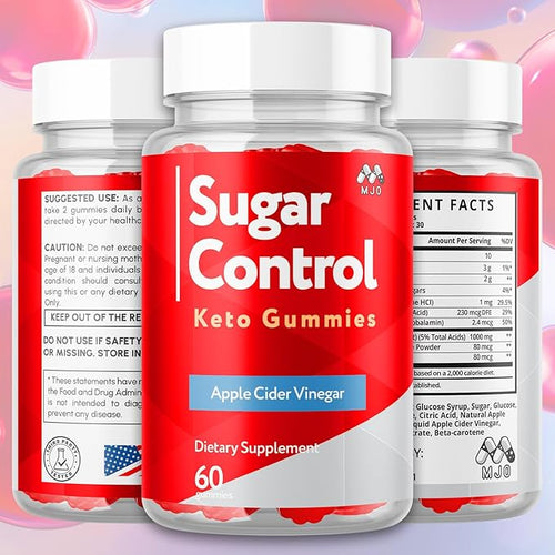 (3 Pack) SugarControl Keto Gummies Official SugarControl Gummys with All Natural Ingredients Advanced Apple Cider Vinegar Gummy for Health and Wellness Max Strength Vitamin Supplement (180 Gummies)