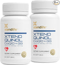 Xtendlife Xtend-Quinol CoQ10 Ubiquinol Supplement for Heart Health Cellular Energy and Healthy Aging - with 100mg Ubiquinol and 50mg GG (Geranylgeraniol)-4 Month Supply (Pack of 2)