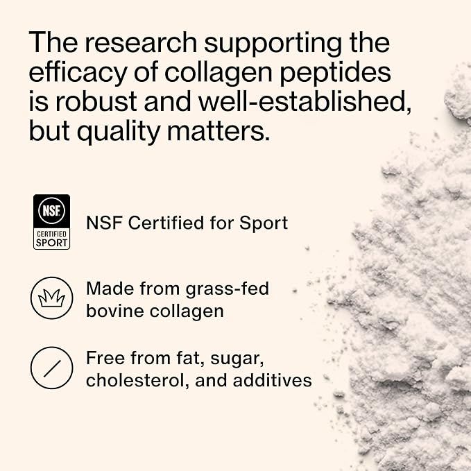 Momentous Grass-Fed Collagen Peptides Powder - Collagen Protein Powder with Fortigel &amp Vitamin C for Hair Skin Nails &amp Joint Health Support - NSF Certified for Sport - Packaging May Vary