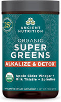 Ancient Nutrition Supergreens Alkalize &amp Detox Powder Organic Superfood Powder Made from Real Fruits Vegetables and Herbs for Digestive and Energy Support 25 Servings 7.5oz