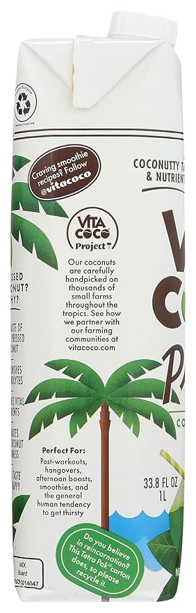 Vita Coco Coconut Water 33.8 Fl Oz | Pressed | Pack of 5