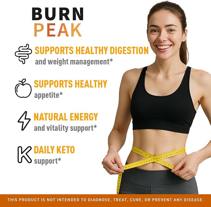 (3 Pack) Burn Peak Capsules - Official BurnPeak Weight Pills Advanced Premium Support All Natural Burn Peak Pink Salt Trick Supplement for Overall Health &amp Wellness Reviews 180 Capsules for 3 Mo