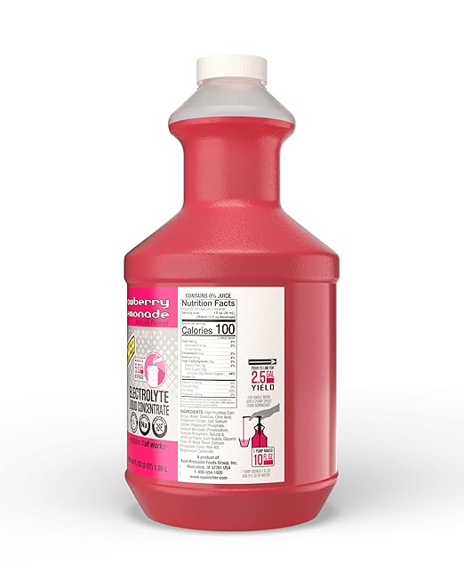 Sqwincher Liquid Concentrate | Strawberry Lemonade Flavored | Low Calorie | Low Sodium | Electrolyte Replenishment Hydration Drink Mix | Makes 5 Gallons of Beverage | 64 oz (Pack of 6)