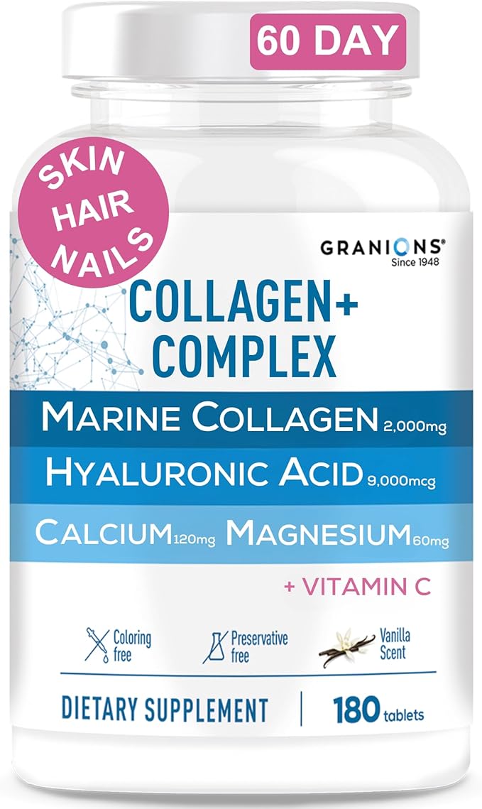 Granions Collagen Complex Calcium Magnesium and Collagen Hyaluronic Complex Wellness &amp Beauty Bundle
