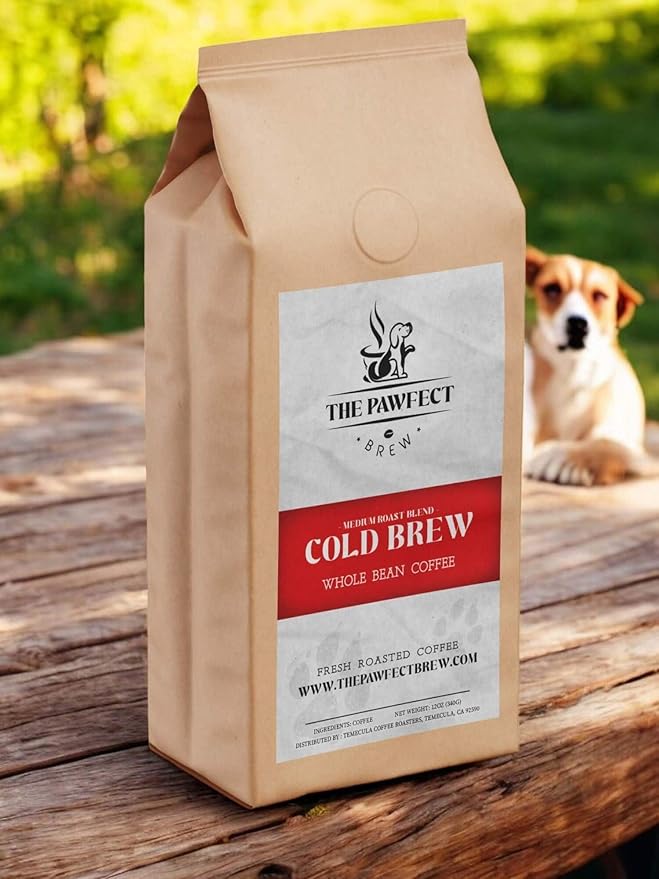 Dog Lover's Coffee – Cooper’s Cold Brew Coffee | Medium Roast Chiapas Single Origin | Smooth Chocolate &amp Toffee | Whole Bean 12oz