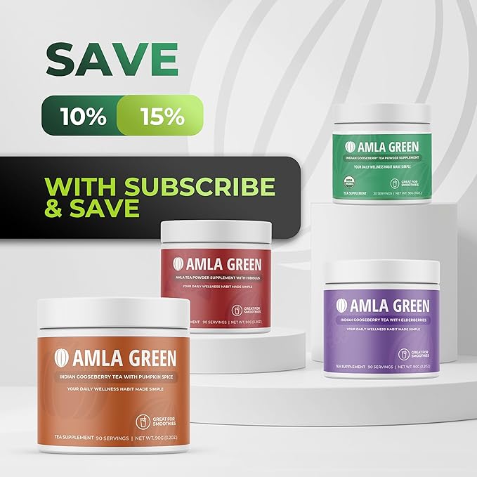 Amla Powder Superfood Supplement with Pumpkin Spice 20x Ultra Concentrated Amla Made with Cinnamon Ginger Nutmeg Cloves Allspice Cardamom Indian Gooseberries Pumpkin Spice 90 Servings