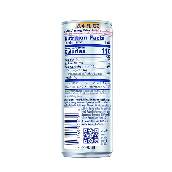Red Bull Energy Drink 80mg Caffeine | Taurine &amp B Vitamins | 8.4 Fl Oz | Pack of 12 Cans