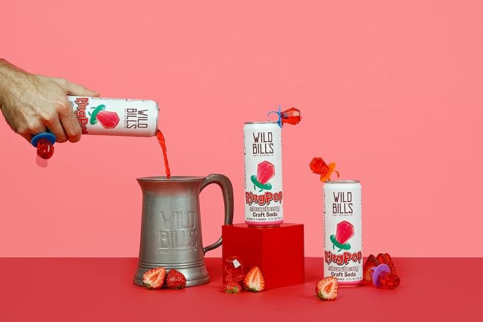 Wild Bill's 12 Flavor Craft Soda Soft Drinks Variety Pack Root Beer Strawberry Cream Cola + MORE Pure Cane Sugar NO High Fructose Corn Syrup Caffeine &amp Gluten Free Vegan (12 oz 12-Pack)