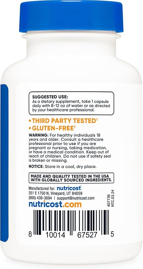 Nutricost Tudca 250mg 60 Capsules (2 Bottles)