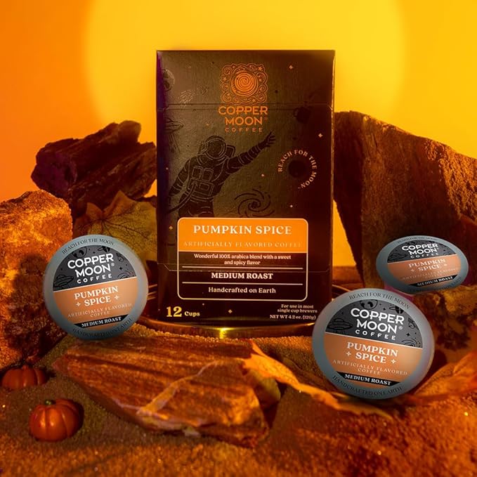 Copper Moon Single Serve Coffee Pods for Keurig K-Cup Brewers Medium Roast Pumpkin Spice Blend 72 Count