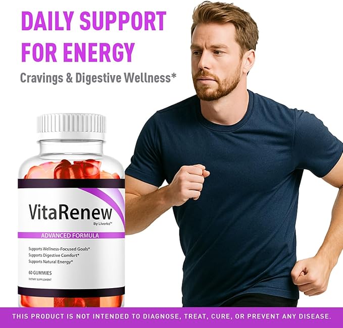 VitaRenew Gummies - Original VitaRenew Advanced 1050MG Formula - Maximum Strength Supplement Gummy Official Formula Vita Renew All Natural Overall Wellness Support 60 Gummies for 1 Month