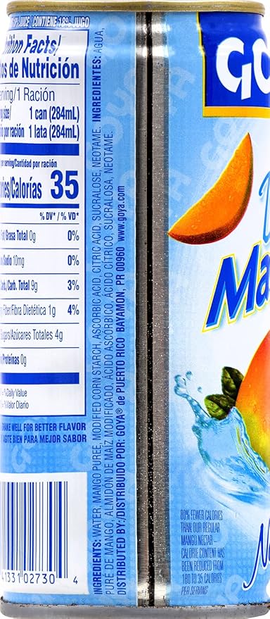 Goya Foods Diet Mango Nectar 9.6 Fl Oz (Pack of 24)