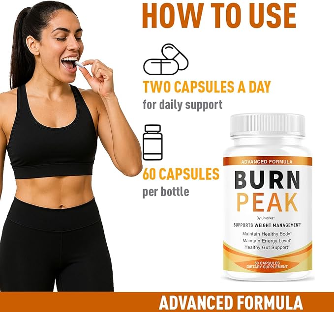 (2 Pack) Burn Peak Capsules - Official BurnPeak Weight Pills Advanced Premium Support All Natural Burn Peak Pink Salt Trick Supplement for Overall Health &amp Wellness Reviews 120 Capsules for 2 Mo
