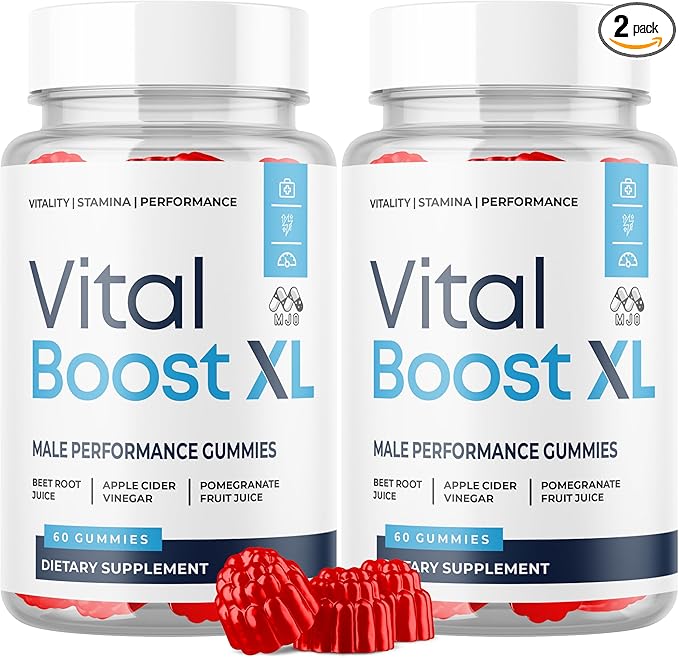 (2 Pack) Vital Boost XL Gummies Official VitalBoost X L Gummys for Men with All Natural Ingredients Vital Boost XL Advanced for Wellness Support with Premium Active Lifestyle Vitamins (120 Gummies)