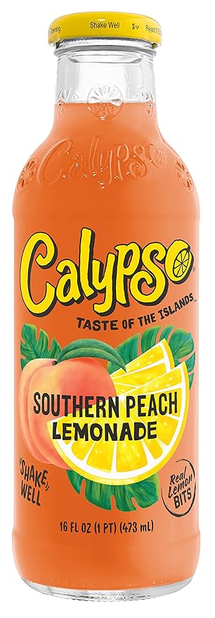 Calypso Lemonade 6 Flavor Variety Pack Made with Real Fruit 16 Fl Oz Glass Bottles (Pack of 6)