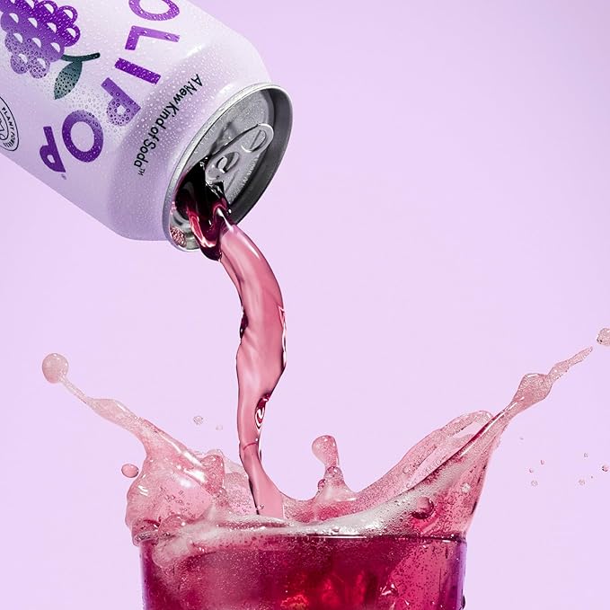 OLIPOP Prebiotic Soda Pop Classic Grape Pantry Pack Packed with Prebiotics Fiber and Botanicals Gluten Free GMO Free 12oz (12-Cans)