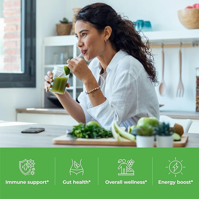 Paradise Herbs ORAC Energy Greens Berry Superfood Powder Over 40000 ORAC Antioxidants Organic Greens Berries Mushrooms &amp Probiotics Non-GMO Gluten-Free 25 Servings