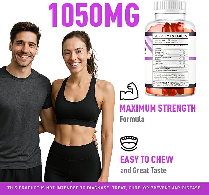 (2 Pack) VitaRenew Gummies - Original VitaRenew Advanced 1050MG Formula - Maximum Strength Supplement Gummy Official Formula Vita Renew All Natural Overall Wellness Support 120 Gummies for 2 Months
