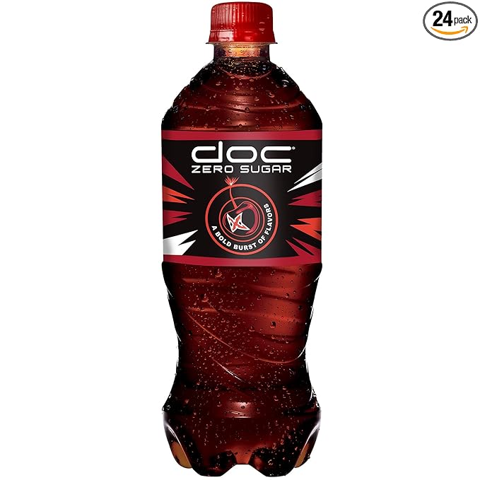 doc zero sugar soda 20oz bottles (24 bottles) zero calorie