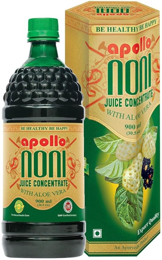 Noni Juice Concentrate with Aloe Vera for Immunity &amp Nutrient Absorption Ayurvedic Health Drink for Cellular Health 33oz (900ml)