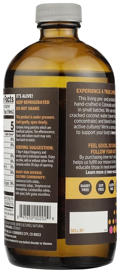 Inner-Eco Probiotic Coconut Water Mango Pineapple 15 Fl Oz