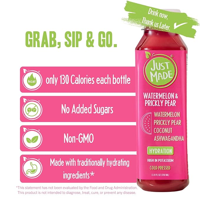 JUST MADE JUICE Prickly Pear Watermelon Juice 11.8 FZ