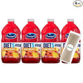 Ocean Spray Diet Cran Pineapple Juice Drink 64 fl oz Plastic Bottle 4 Pack + 15 Sugarcane Disposable Straws by KOOL8SHOP Infinite Deals