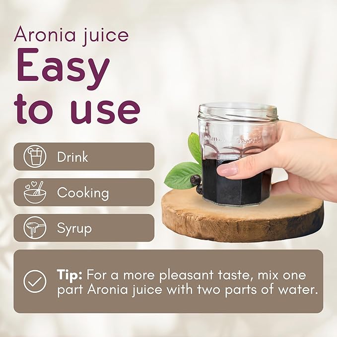 Aronia Original Organic Aronia Berry Juice Box 101.4 Fl Oz - 100% Pure Chokeberry Juice Not from Concentrate - No Additives Vegan &amp Non-GMO